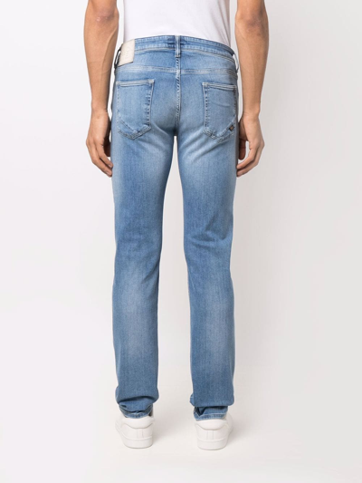 Shop Incotex Mid-rise Skinny Jeans In Blau