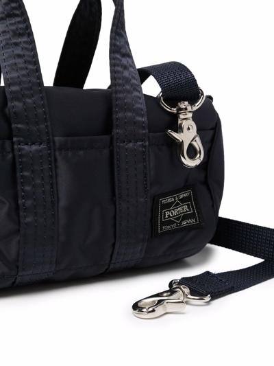 Shop Porter-yoshida & Co Small Logo Patch Bag In Blau