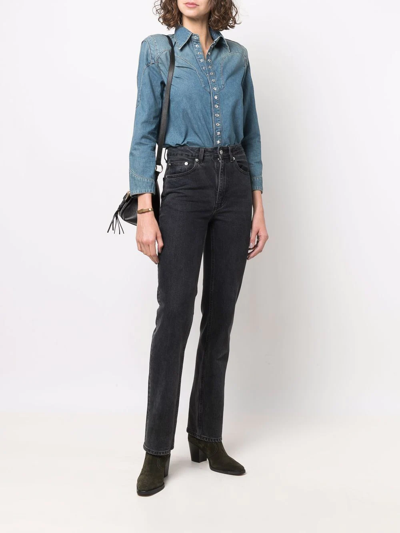 Zadig & Voltaire Thelmus Long-sleeve Denim Shirt In Blau