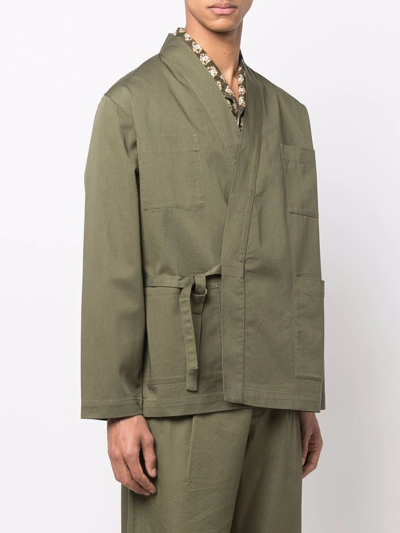 Universal Works Patch-pocket Worker Jacket In Grün