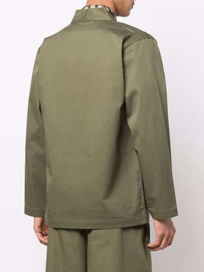 Universal Works Patch-pocket Worker Jacket In Grün