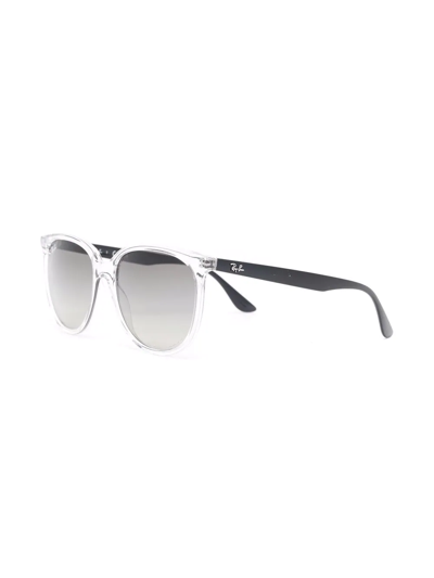 Ray Ban Round-frame Gradient Sunglasses In Schwarz
