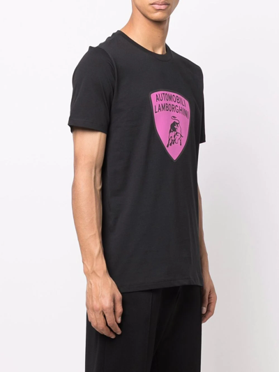Automobili Lamborghini Shield Colour-block T-shirt In Nero