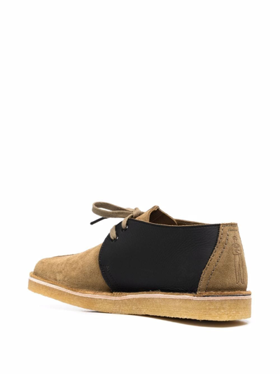 Shop C.p. Company X Clarks Originals Colour-block Desert Boots In Brown