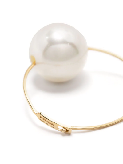 珍珠吊饰圆形耳环