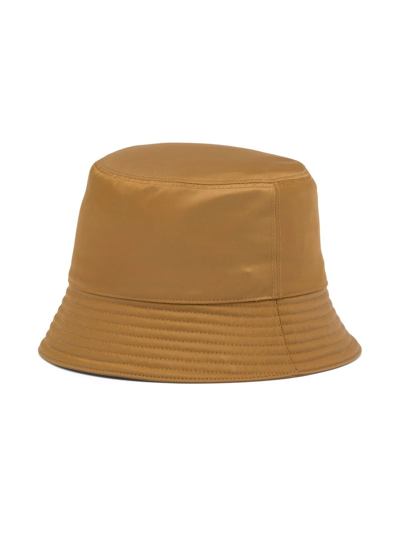 Shop Prada Re-nylon Bucket Hat In Braun