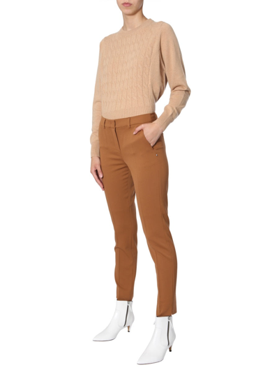 Sportmax Code "moretto" Trousers In Brown