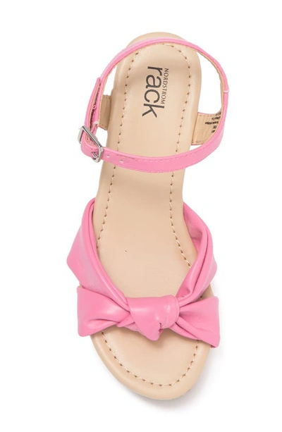 Shop Nordstrom Rack Kids'  Keegan Cork Wedge Sandal In Pink Candy