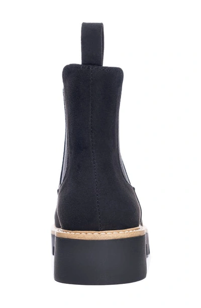 Shop Chinese Laundry Piper Fine Faux Suede Chelsea Boot In Black
