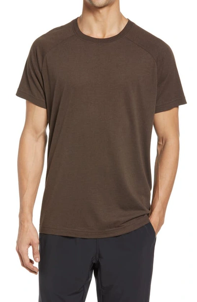 Shop Alo Yoga The Triumph Crewneck T-shirt In Espresso