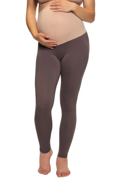 Shop Felina 2-pack Maternity Leggings In Twilight Mauve/ Raisin