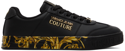 Shop Versace Jeans Couture Black Garland Court 88 Sneakers In E899 Black