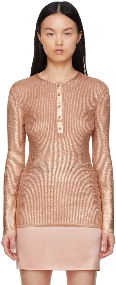 Shop Tom Ford Orange Cashmere Sweater In Xjbrg Beige Fawn & R