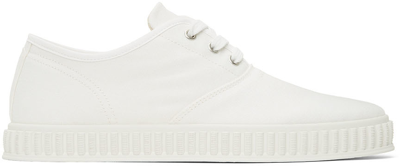 Shop Maison Margiela White Canvas Sneakers In T1003 White