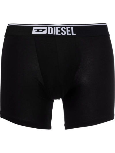 Shop Diesel Umbx-sebastian Boxer Briefs (pack Of Three) In Black