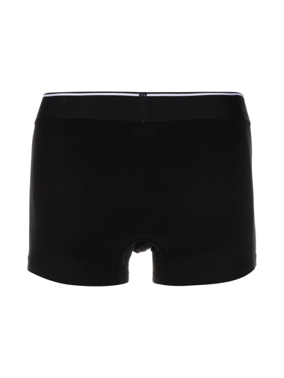 Diesel Pack Of 3 Black Cotton Boxer Shorts With Logo In Black