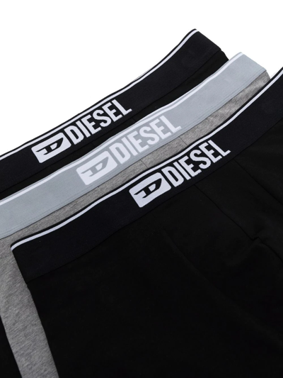 Shop Diesel Umbx-sebastian Boxer Briefs (pack Of Three) In Black