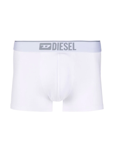 Shop Diesel Umbx-damien Boxer Briefs (pack Of Three) In White