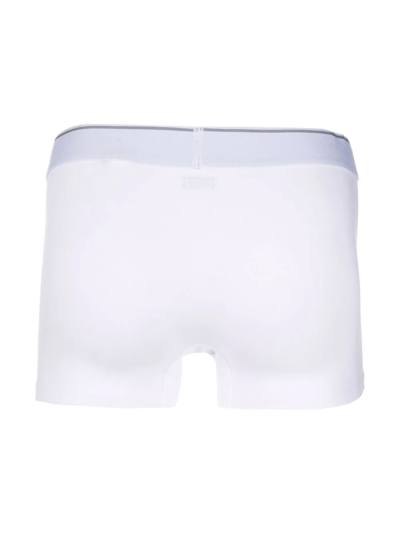 Diesel Pack Of 3 White Cotton Boxer Briefs With Logo In White