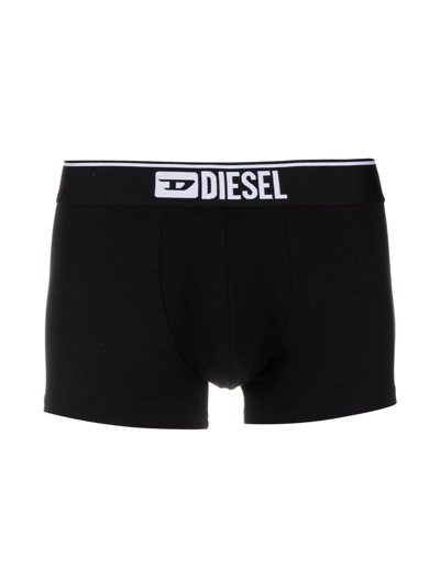 Shop Diesel Umbx-damien Boxer Briefs (pack Of Three) In Black