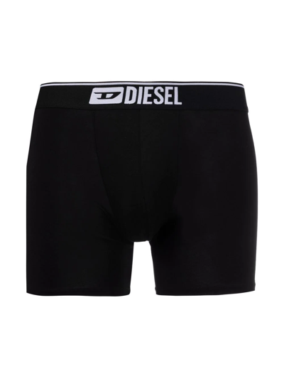 Shop Diesel Umbx-sebastian Boxer Briefs (pack Of Three) In Black