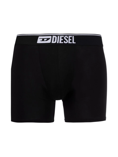 Diesel Three-pack Black Umbx-sebastian Boxer Briefs In Black