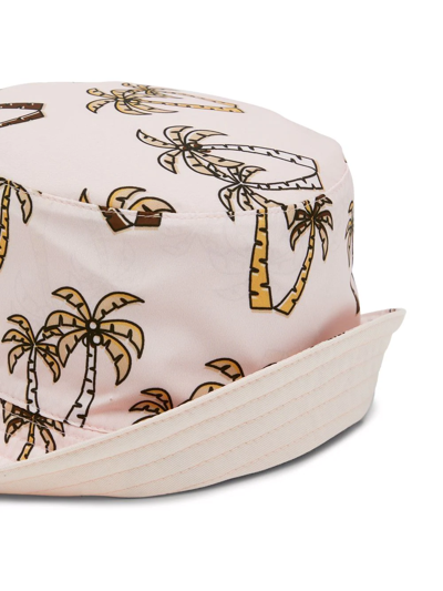 Shop Palm Angels All-over Palm Bucket Hat In Pink