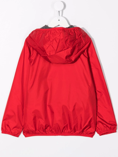Shop K-way Zip-up Hooded Jacket In Red