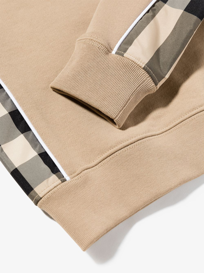 Burberry Vintage Check Panel Sweatshirt In Neutrals