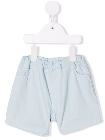 Shop Knot Spike Cotton Shorts In Blue