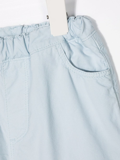 Shop Knot Spike Cotton Shorts In Blue