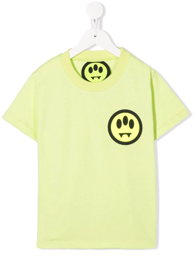 Shop Barrow Logo-print Cotton T-shirt In Yellow