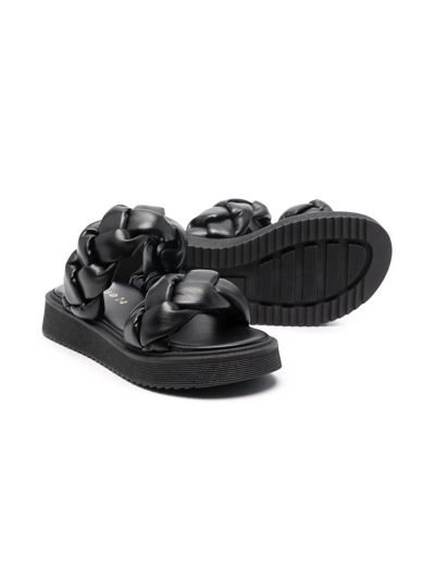 Shop Florens Tresses Braided Platform Sandals In Black