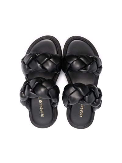 Shop Florens Tresses Braided Platform Sandals In Black