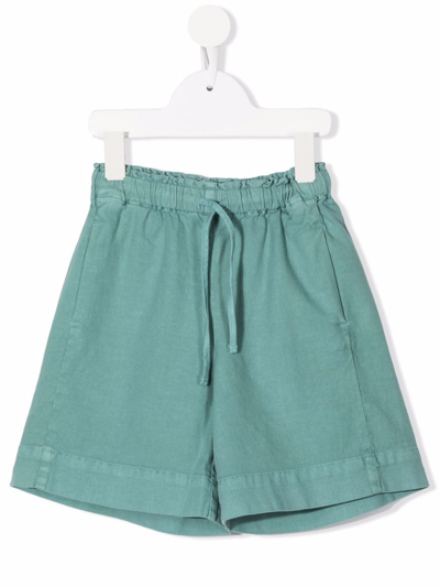 Shop Il Gufo Elasticated Longline Shorts In Green