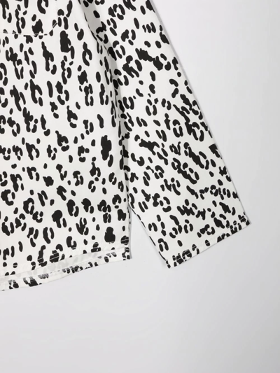 Douuod Teen Leopard-print Cotton Shirt In White