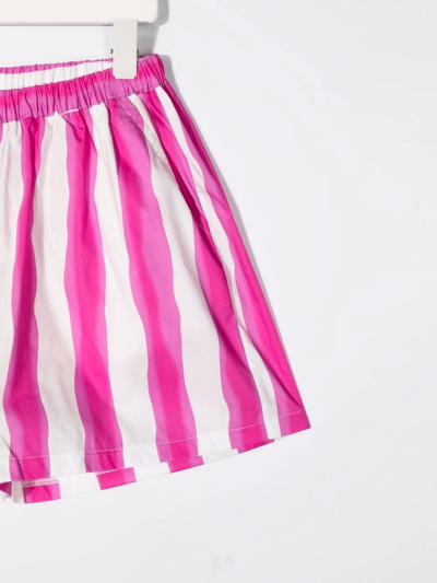 Shop Douuod Stripe-detail Shorts In Pink