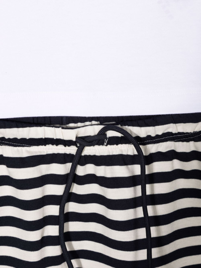 Il Gufo Graphic-print Striped Short Set In White