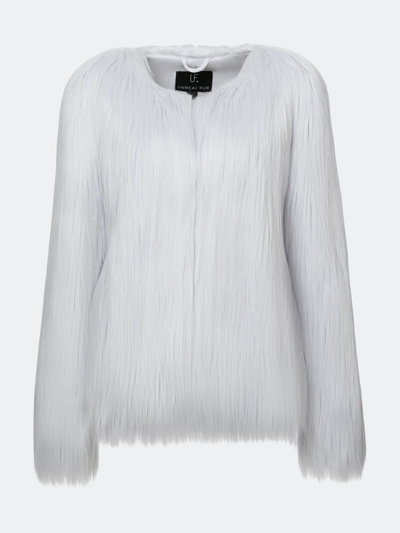 Shop Unreal Fur Unreal Dream Jacket In Ice In White