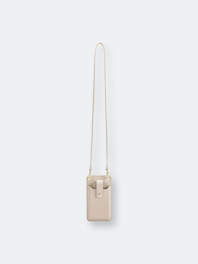 Shop Melie Bianco Tina Ivory Small Crossbody Wallet In White
