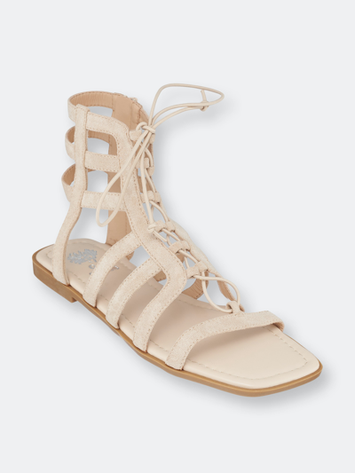 Shop Gc Shoes Alma Natural Gladiator Sandals In Brown