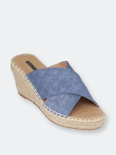 Shop Gc Shoes Darline Blue Espadrille Wedge Sandals