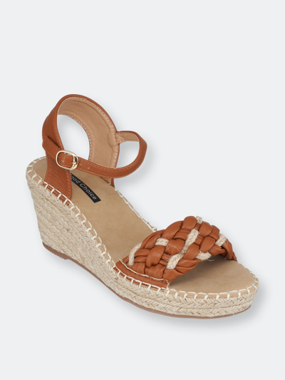 Shop Gc Shoes Cati Tan Espadrille Wedge Sandals In Brown
