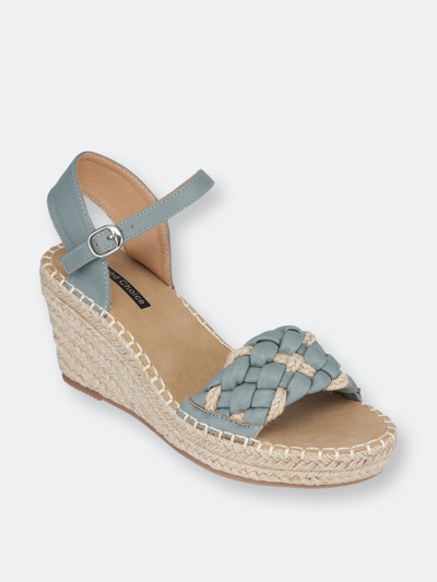 Shop Gc Shoes Cati Blue Espadrille Wedge Sandals