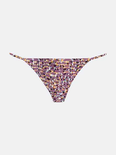Shop Dos Gardenias Luna: The Modern String Bikini Bottom In Orange