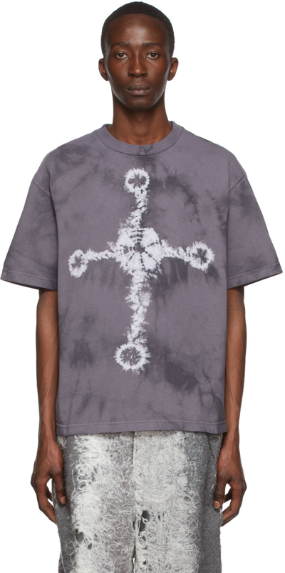 Shop Acne Studios Purple Cotton T-shirt In Dusty Purple