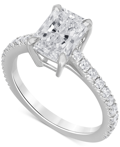 Shop Badgley Mischka Certified Lab-grown Diamond Radiant-cut Engagement Ring (2-1/2 Ct. T.w.) In 14k Gold In White Gold