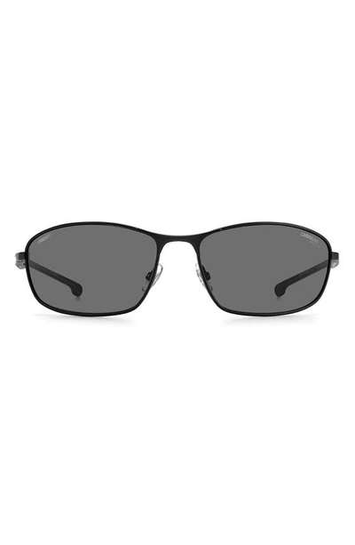 Shop Carrera Eyewear X Ducati 64mm Polarized Rectangular Sunglasses In Matte Black / Grey
