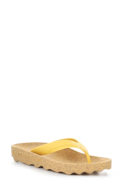 Shop Asportuguesas By Fly London Feel Flip Flop In Yellow Rubber