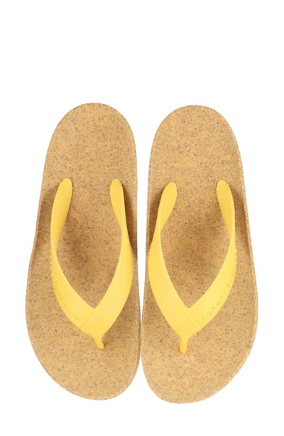 Shop Asportuguesas By Fly London Feel Flip Flop In Yellow Rubber